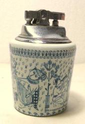 MÇ-2-PORSELEN KAİDELİ BENZİNLİ MASA ÇAKMAĞI-ÇALIŞIYOR