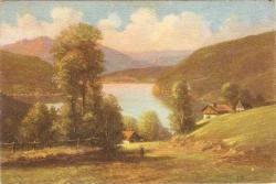 3-MANZARA ÇİZİM KARTPOSTAL-GÖLVE DAĞ EVİ