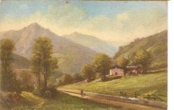 4-MANZARA ÇİZİM KARTPOSTAL- DAĞ EVİ