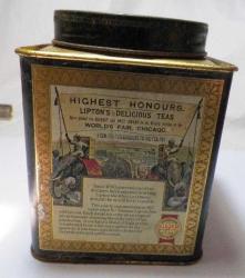 ÇY1----ESKİ LİPTON TENEKE ÇAY KUTUSU-100.YIL ANISINA