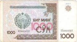 PR105----KAĞIT PARA ÖZBEKİSTAN 1000 CYM