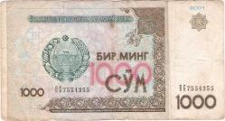 PR105----KAĞIT PARA ÖZBEKİSTAN 1000 CYM