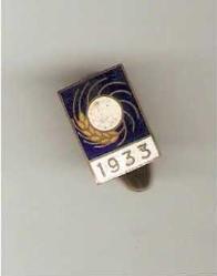 R6--1933 BAŞAK AY TEMALI MİNELİ PAPUÇLU ZİRAAT FAKÜLTESİ ROZET