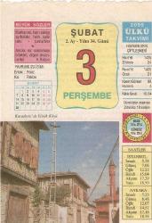 3 ŞUBAT 2005 ÜLKÜ TAKVİM YAPRAĞI