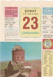 23 ŞUBAT 2005 ÜLKÜ TAKVİM YAPRAĞI