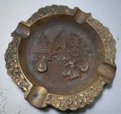 Antika - ANTİKA MEVLANA TEMALI PİRİNÇ KÜLLÜK-15 CM ÇAPINDA - kitantik - kitaLog