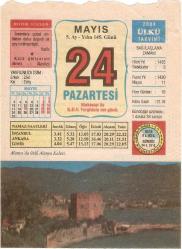 24 MAYIS 2004 ÜLKÜ TAKVİMİ YAPRAĞI