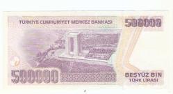 PR109----KAĞIT BEŞ YÜZ BİN TÜRK LİRASI-ÇİL ALTI