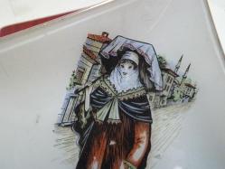 P90--ESKİ İSTANBUL TEMALI CAM TABAK