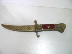 KILIÇ ŞEKLİNDE ESKİ PİRİNÇ ZARF AÇACAĞI