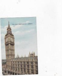 1956 BİG BEN WESTMINSTER,LONDON KARTPOSTAL
