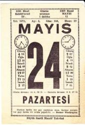 24 MAYIS 1971 SAATLİ MAARİF TAKVİMİ