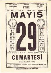 29 MAYIS 1971 SAATLİ MAARİF TAKVİMİ