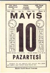 10 MAYIS 1971 SAATLİ MAARİF TAKVİMİ