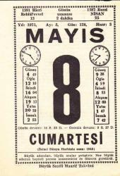 8 MAYIS 1971 SAATLİ MAARİF TAKVİMİ