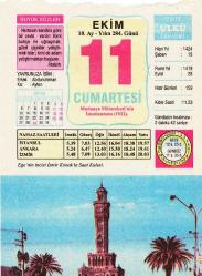 11 EKİM 2003 TAKVİM YAPRAĞI