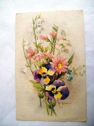 KRT139--BİR DEMET ÇİÇEK TEMALI  KARTPOSTAL