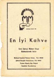 KURU KAHVECİ MEHMET EFENDİ REKLAM SAYFASI