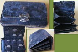 K90------OSMANLICA YAZILI ANTİKA DERİ CÜZDAN