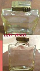 Ş3-- PİRİNÇ KAPAKLI ESKİ PARFÜM ŞİŞESİ-RUETZ MARKA