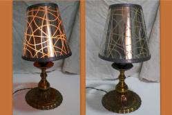 ESKİ PİRİNÇ KAİDELİ MASA LAMBASI