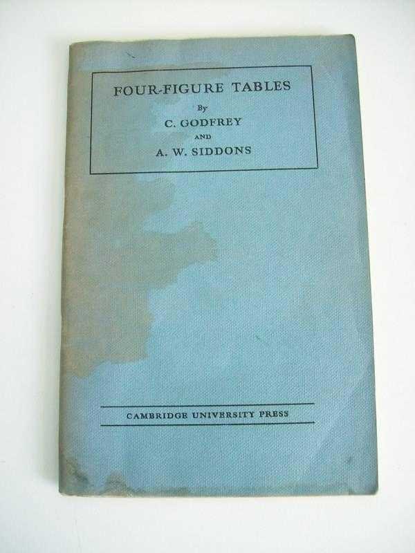 R13 FOUR FIGURE TABLES LOGAR TMA CAMBRIDGE 1958 kinci El Kitap