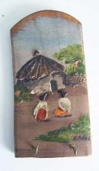 P59----EL BOYAMA AHŞAP ANAHTARLIK