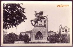 SAMSUN ATATÜRK HEYKELİ, ESKİ VE ÇİL FOTOKART...