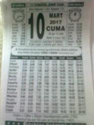 Efemera - 10 mart 2017 takvim yaprağı (türkiye takvimi) - kitantik - kitaLog