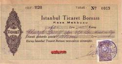 1967 İSTANBUL TİCARET BORSASI KASA MAKBUZU...