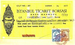 İSTANBUL TİCARET BORSASI KASA MAKBUZU...