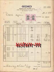 1975 CEDKO SANAYİ VE TİCARET A.Ş. FATURA....