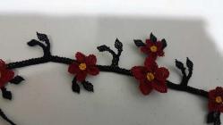 Çiçekli iğne Oyası Kolye Yöresel Otantik Takı