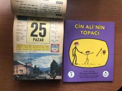 25 Şubat 1968 hediyelik orijinal Ülkü takvim yaprağı (Cin Ali kitabı hediyeli:)