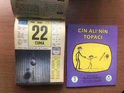 22 Mart 1968 hediyelik orijinal Ülkü takvim yaprağı (Cin Ali kitabı hediyeli:)