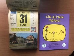 31 Mart 1968 hediyelik orijinal Ülkü takvim yaprağı (Cin Ali kitabı hediyeli:)