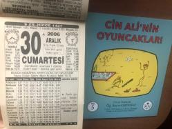30 Aralık 2006 hediyelik orijinal Türkiye gazetesi takvim yaprağı (Cin Ali kitabı hediyeli:)