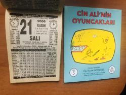 21 Kasım 2006 hediyelik orijinal Türkiye gazetesi takvim yaprağı (Cin Ali kitabı hediyeli:)