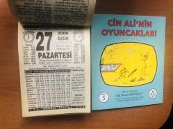 27 Kasım 2006 hediyelik orijinal Türkiye gazetesi takvim yaprağı (Cin Ali kitabı hediyeli:)