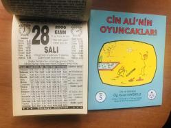28 Kasım 2006 hediyelik orijinal Türkiye gazetesi takvim yaprağı (Cin Ali kitabı hediyeli:)
