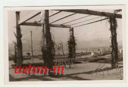 ANTALYA PARKI SİYAH-BEYAZ ESKİ FOTOKART...