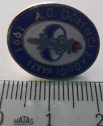 1991 A.Ü. ÖĞRENCİ SAĞLIĞI VAKFI ORİJİNAL YAKA ROZETİ A1Ü1Ö1
