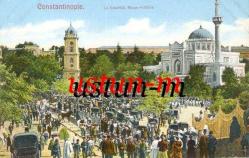 OSMANLI DÖNEMİ ISTANBUL YILDIZ SARAYI SELAMLIK,KALABALIK KARTPOSTAL...