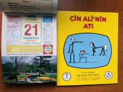 21 Nisan 2008 hediyelik orijinal Ülkü takvim yaprağı (Cin Ali kitabı hediyeli:)