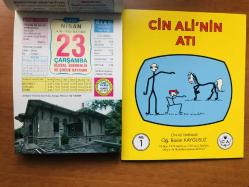 23 Nisan 2008 hediyelik orijinal Ülkü takvim yaprağı (Cin Ali kitabı hediyeli:)