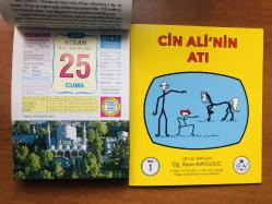 25 Nisan 2008 hediyelik orijinal Ülkü takvim yaprağı (Cin Ali kitabı hediyeli:)