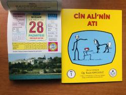 28 Nisan 2008 hediyelik orijinal Ülkü takvim yaprağı (Cin Ali kitabı hediyeli:)
