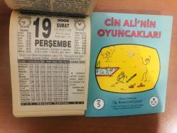19 Şubat 2009 hediyelik orijinal Türkiye takvim yaprağı (Cin Ali kitabı hediyeli:)