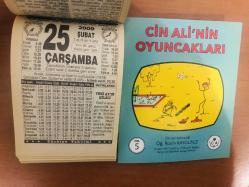 25 Şubat 2009 hediyelik orijinal Türkiye takvim yaprağı (Cin Ali kitabı hediyeli:)