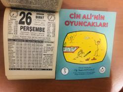 26 Şubat 2009 hediyelik orijinal Türkiye takvim yaprağı (Cin Ali kitabı hediyeli:)